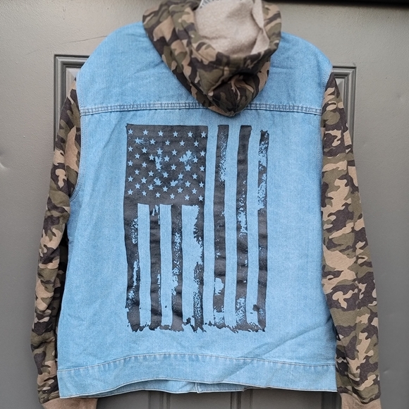 Camo Flag Hoodie Jacket - Picture 4 of 6